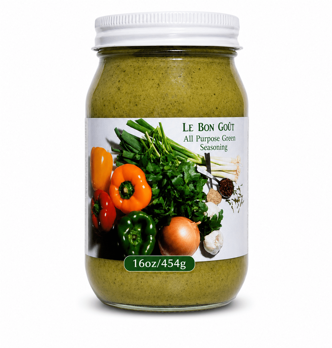 Le Bon Goût All-Purpose Green Seasoning | Haitian Epis Cooking Base | Low Sodium, Gluten-Free & Vegetarian-Friendly