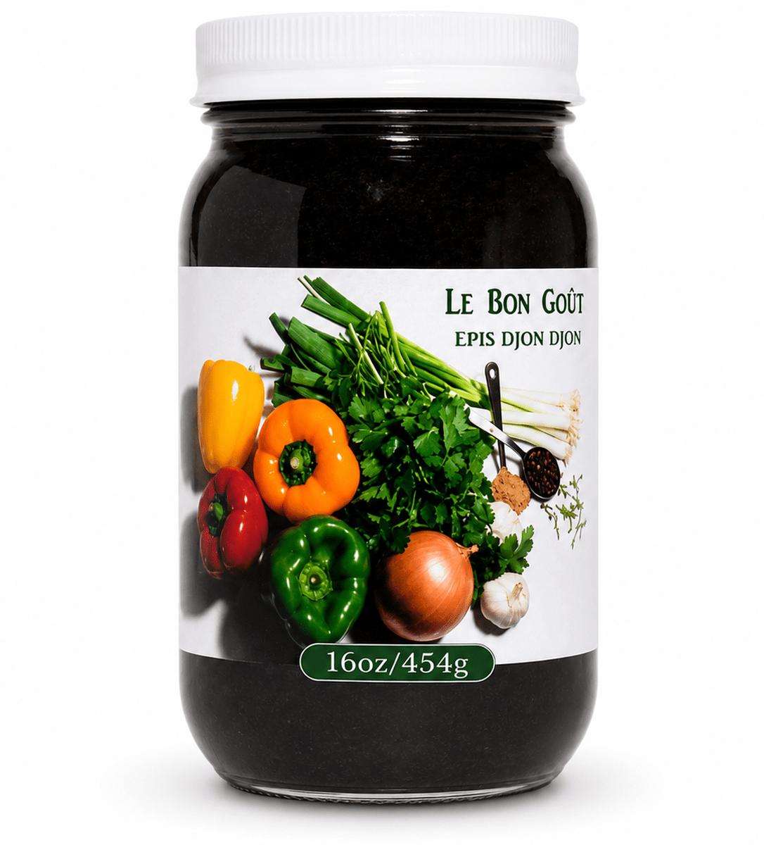 LE BON GOÛT Épis Djon Djon | Haitian Black Mushroom Cooking Base for Diri Djon Djon | Low Sodium, Gluten-Free, Vegetarian-Friendly
