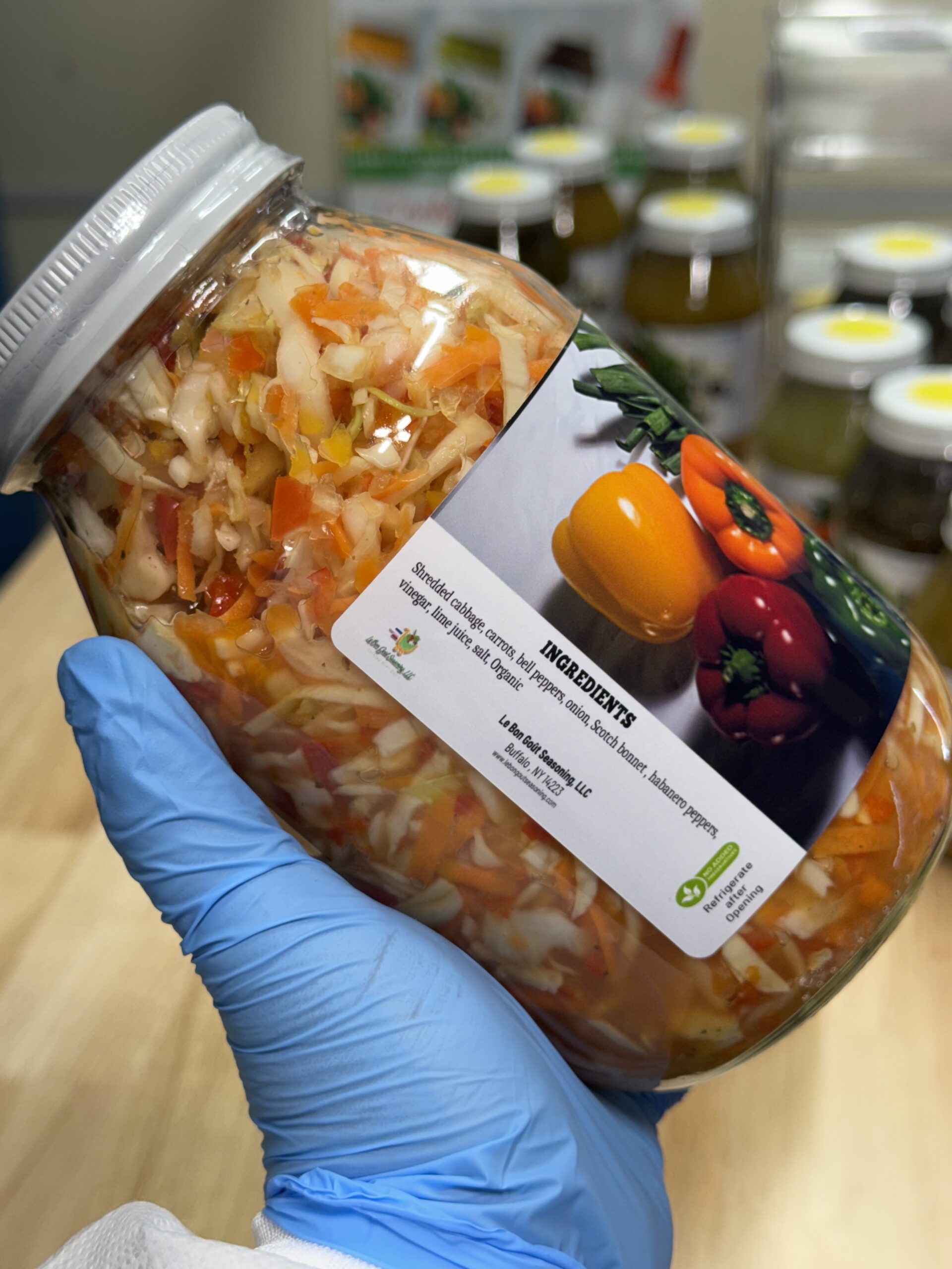 Organic Haitian Pikliz – Spicy Pickled Vegetable Condiment