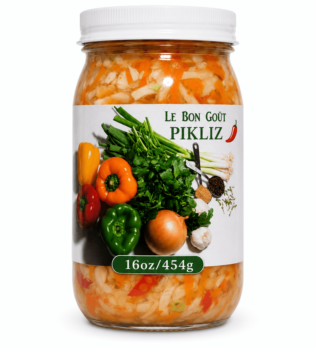 LE BON GOÛT Haitian Pikliz | Spicy Pickled Vegetable Condiment