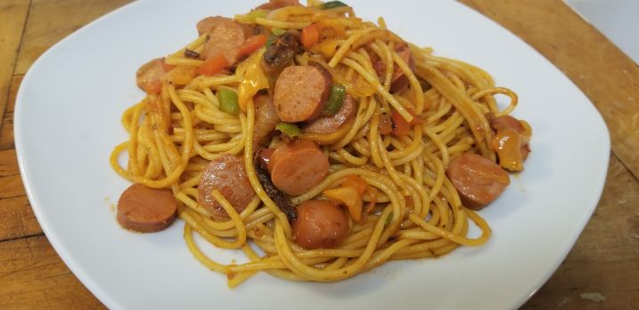 Read more about the article Haitian Spaghetti with Hot-dogs, and smoked Herrings