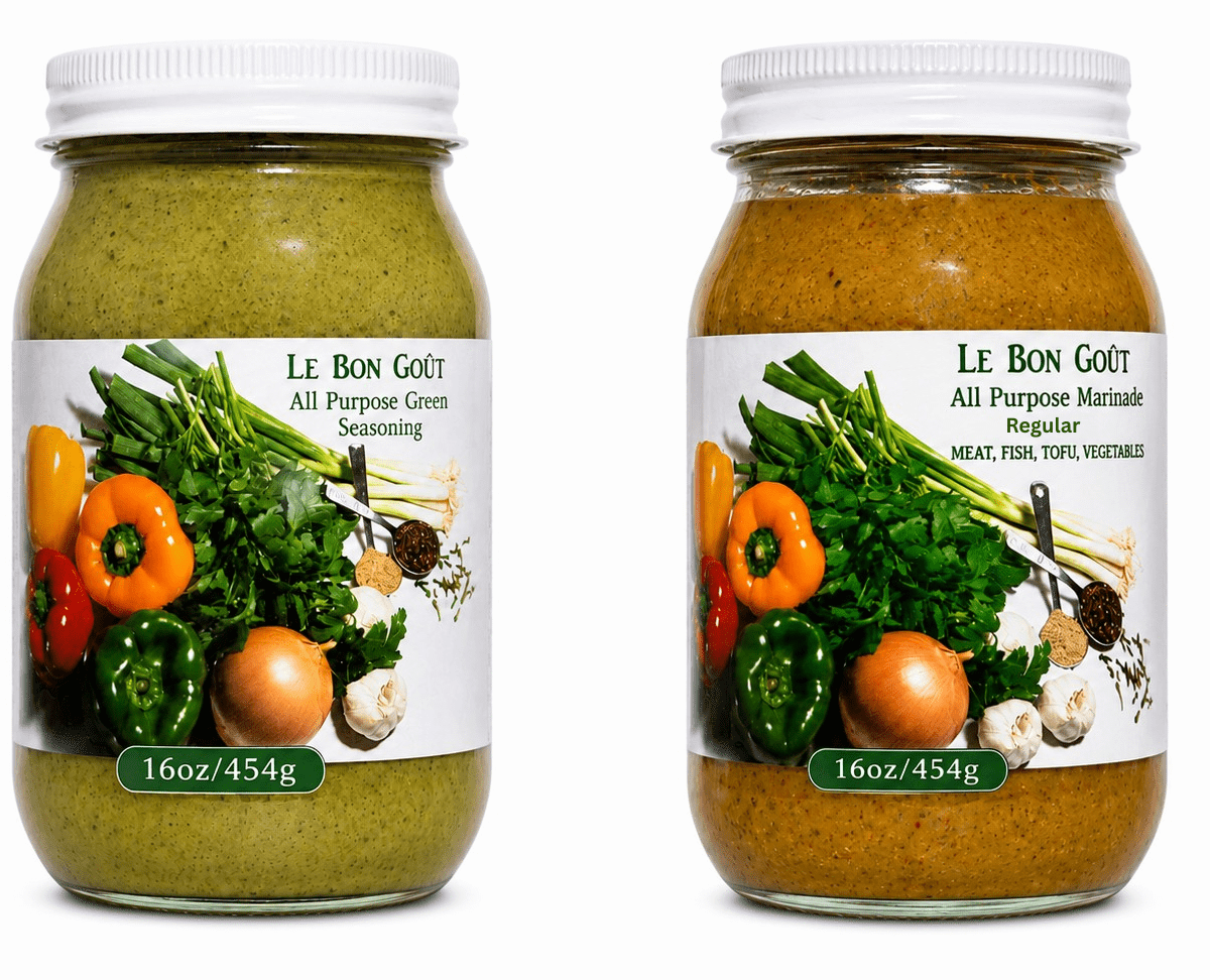 Le Bon Goût Haitian Cooking Gift Box | Green Seasoning & All-Purpose Marinade
