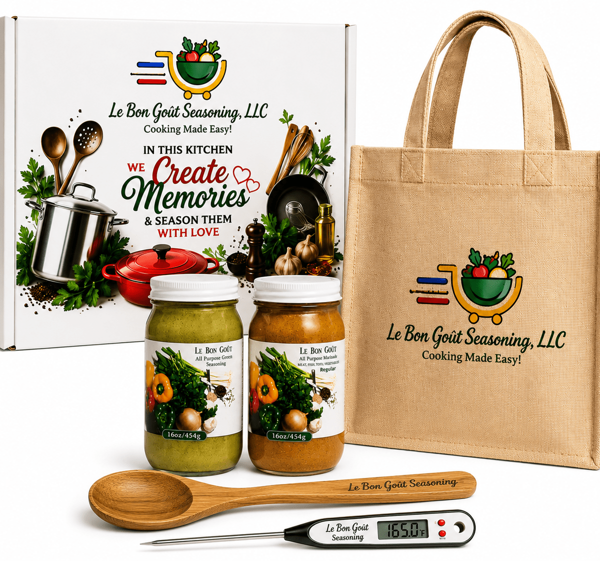 Le Bon Goût Haitian Cooking Gift Box | Green Seasoning & All-Purpose Marinade