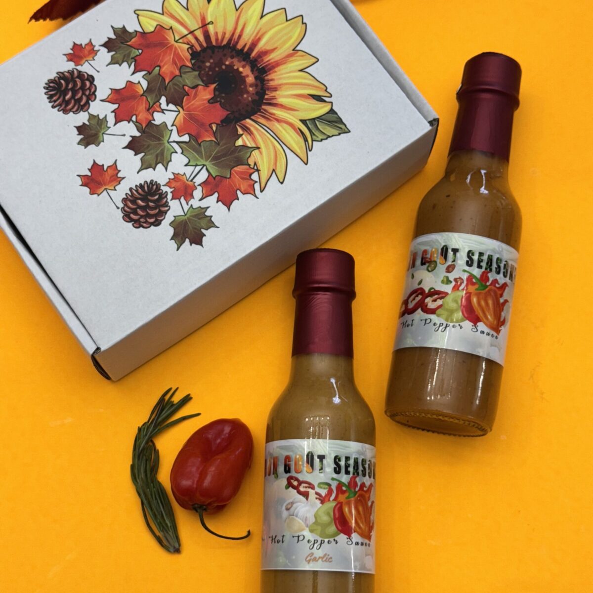 Organic Hot Pepper Sauce Gift Box (Regular + Garlic)