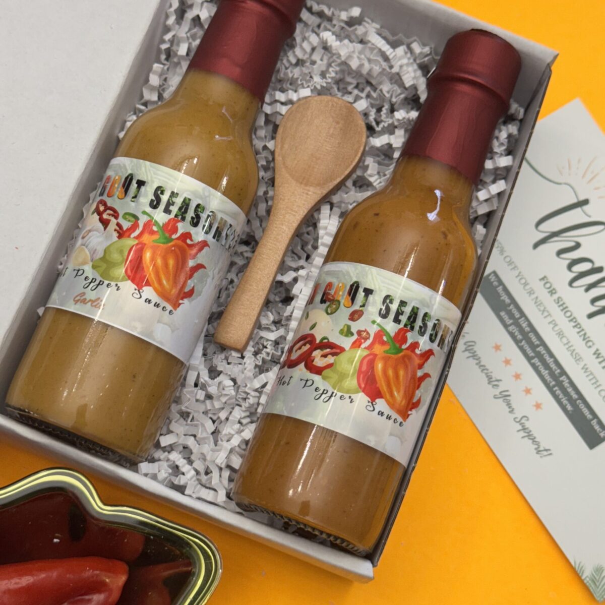 Organic Hot Pepper Sauce Gift Box (Regular + Garlic)